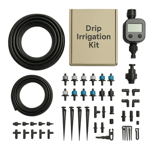 Drip Irrigation Kit Components Layout